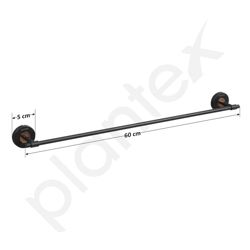Plantex Brass with 304 Grade Stainless Steel Towel Hanger for Bathroom/Towel Rod for Kitchen/Towel Holder/Bathroom Accessories - RDAB (Matt Black & Rose Gold)-4