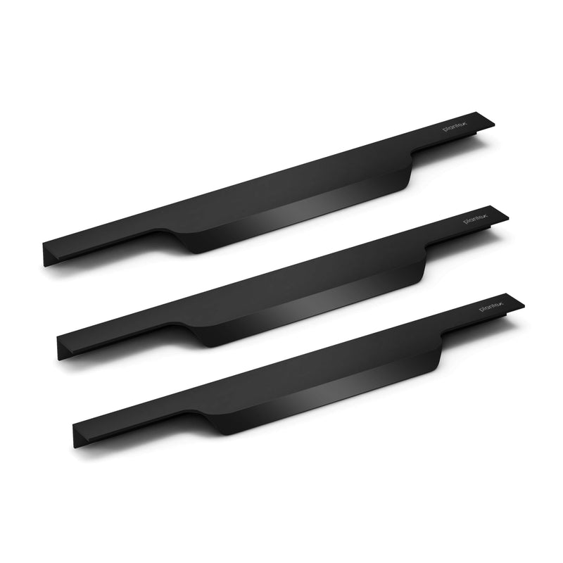 Plantex Profile Handle for Kitchen Cabinet/14 Inch Aluminium Drawer Profile Handle/Wardrobe Pull Handle for Home/Office/Hotel - Pack of 3 (Black) (Model APS-PF-1004)-1