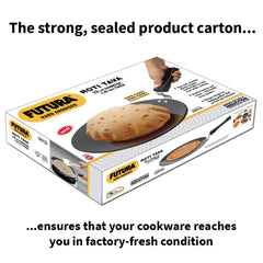 Hawkins Futura 28 cm Roti Tava, Hard Anodised Tawa, Induction Tawa, Black (IART28)