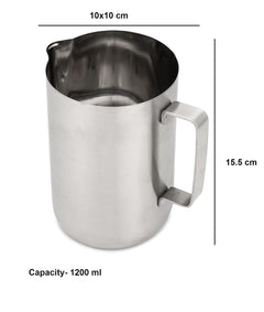 Dynore Stainless Steel Delux Milk Jug Matt Finish -1200 ml