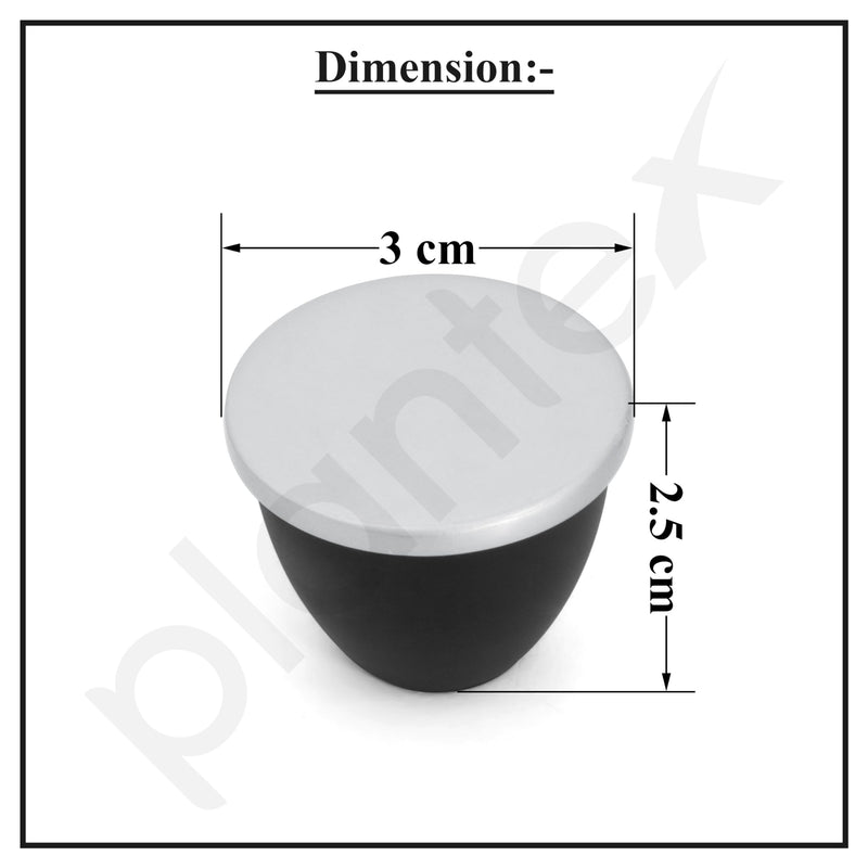 Plantex Heavy Duty Knob for Drawer/Cabinet/Pull and Push for Drawer Home/Office Pack of 3 (Black Nickel Matt)-3