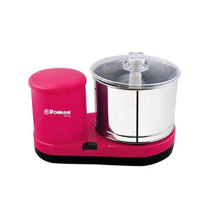 Ponmani Plastic Prime - 2Ltr Table Top Wet Grinder (Pink)