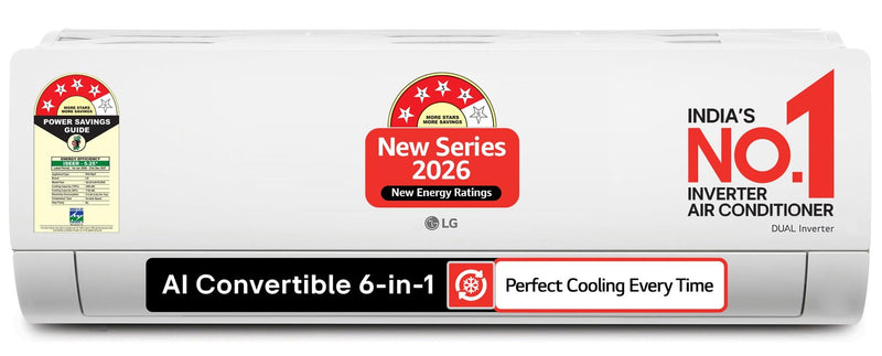 LG 1 Ton 4 Star DUAL Inverter Split AC (Copper, AI Convertible 6-in-1 with VIRAAT Mode, Faster Cooling & Energy Saving, 4 Way Swing, HD Filter with AntiVirus Protection, US-Q13JNYE, White)