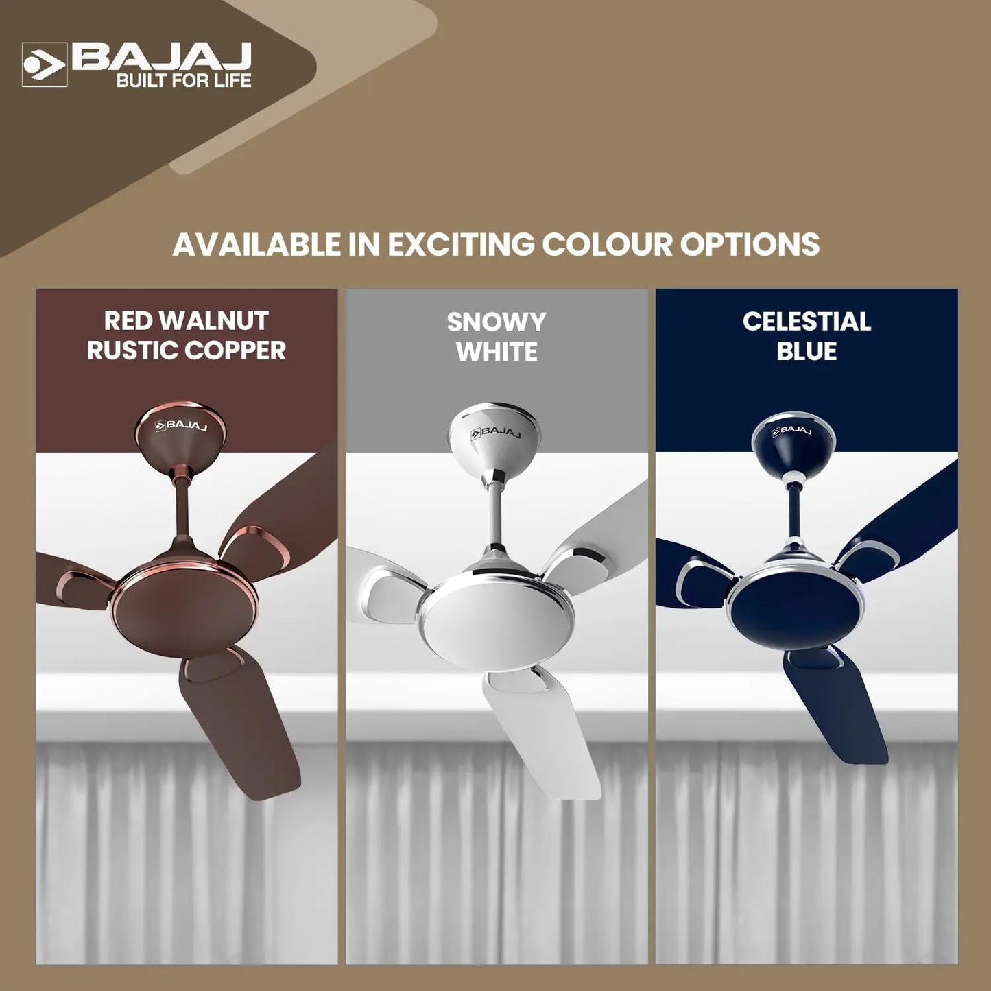 Bajaj Trendy EE 1200mm Celestial Blue Ceiling Fan