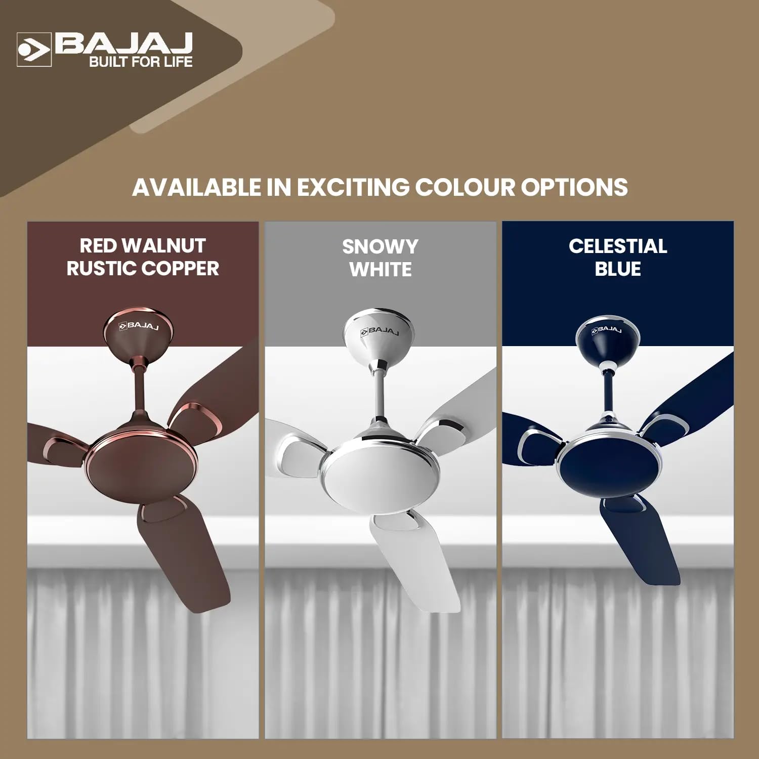 Bajaj Trendy EE 1200mm Celestial Blue Ceiling Fan
