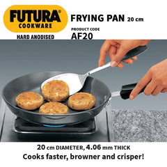 Hawkins Futura 20 cm Frying Pan, Hard Anodised Fry Pan, Small Frying Pan, Black (AF20)