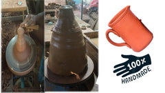 Our Earthen Water Pot with Glass & Bottom Tray Water jug mud Pot 1500 Clay jug 1500 ML