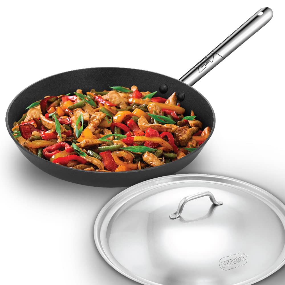 Hawkins Futura 20 cm Frying Pan, Non Stick Fry Pan, Induction Fry Pan, Small Frying Pan, Black (INF20)