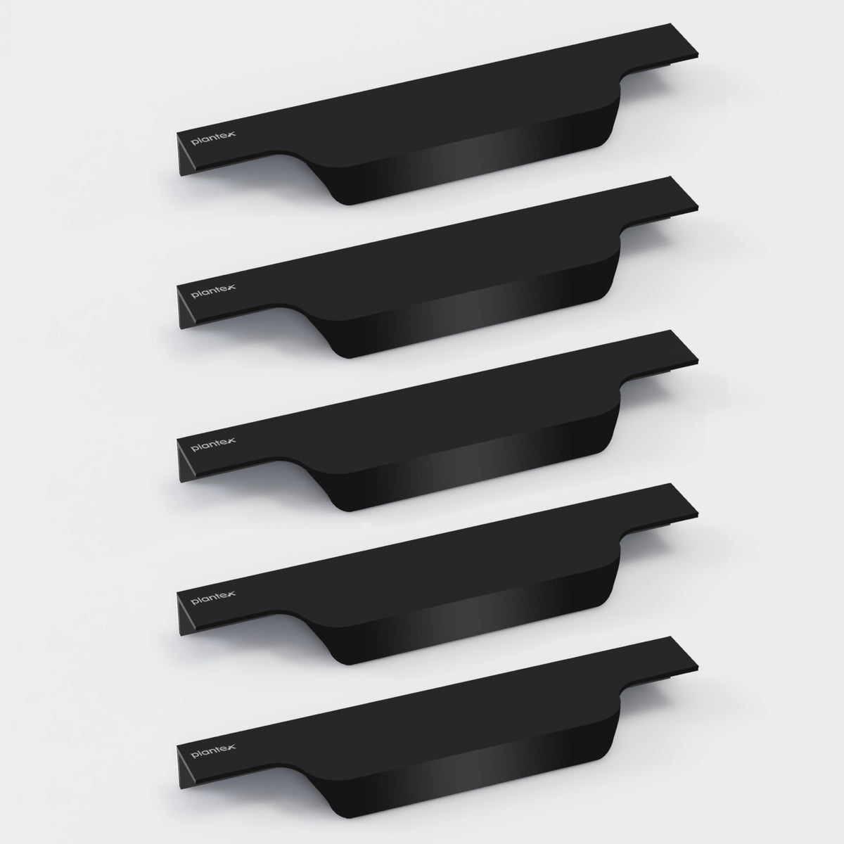 Plantex Profile Handle for Kitchen Cabinet/6 Inch Aluminium Drawer Profile Handle/Wardrobe Pull Handle for Home/Office/Hotel - Pack of 5 (Black) (Model APS-PF-1004)-1