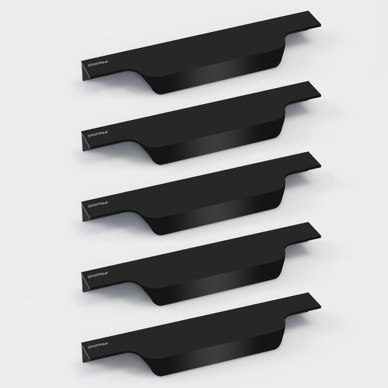Plantex Profile Handle for Kitchen Cabinet/6 Inch Aluminium Drawer Profile Handle/Wardrobe Pull Handle for Home/Office/Hotel - Pack of 5 (Black) (Model APS-PF-1004)-1
