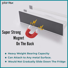 Plantex Magnetic Double Napkin Holder/Towel Holder/Towel Hanger for Kitchen/Bathroom/Bathroom Accessories- (White)-4