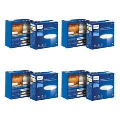 Philips 10-watt Round LED Up-Down Downlighter (Pack of 4) (Warm White + Natural White, B0D4VN1ZMY)