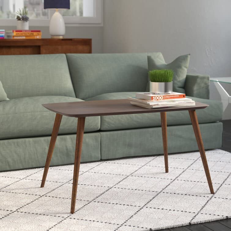 4 Legs Coffee Table | Tea Table for Living Room | Bedroom | Hall | Hotel | Laugh | Walnut
