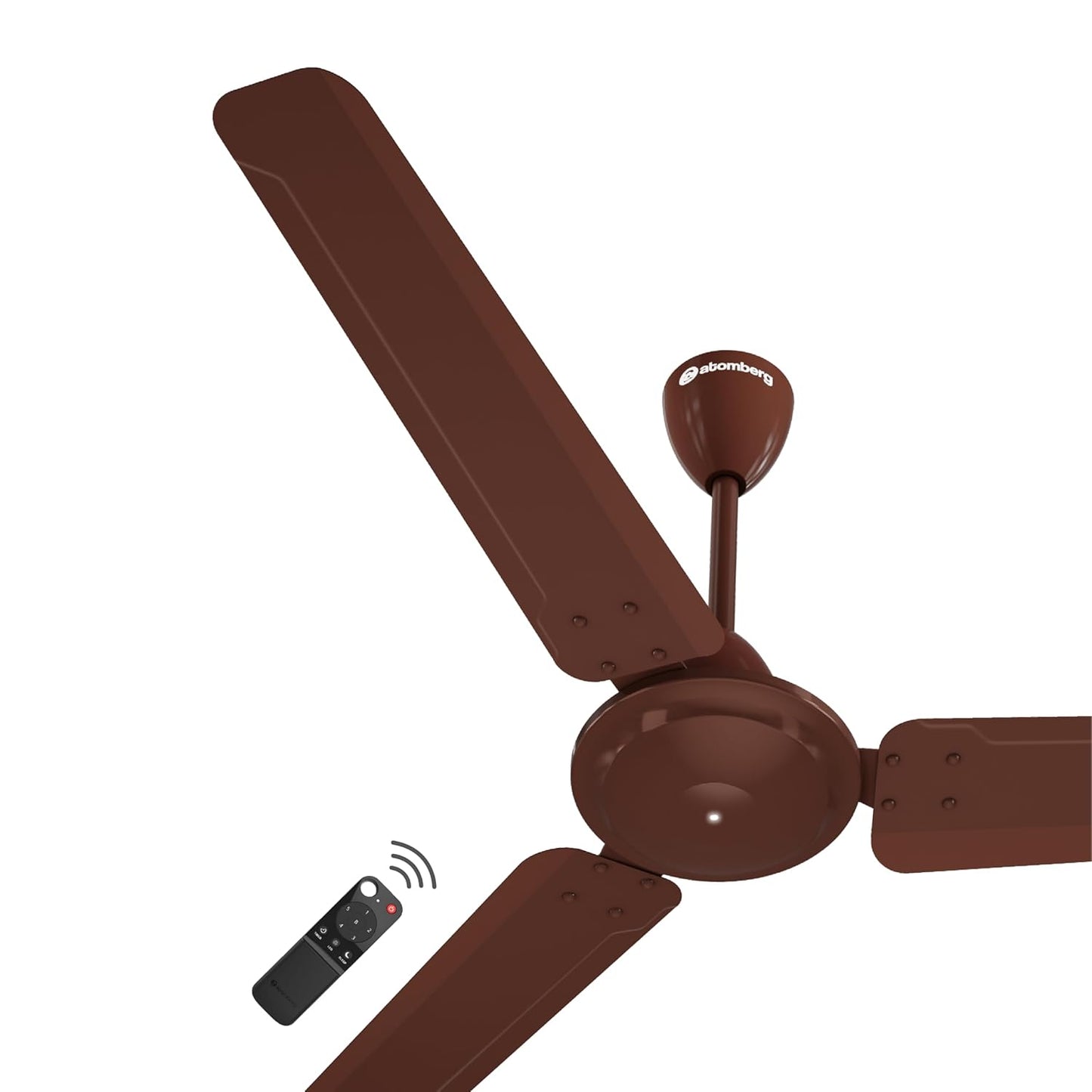 atomberg Ameza 1200mm Timeless BLDC Ceiling Fan with Remote|BEE 5 star|High Air Delivery|LED Speed Indicator|Low Noise|Timeless Design with Power Saving|2 Year Warranty|Gloss Brown