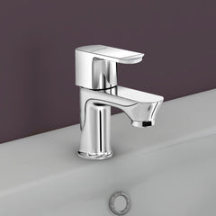 Plantex Pillar Tap for Bathroom with Water Saving Aerator and Brass Spindle/Single Lever Tap for Wash Basin with Teflon Tape/Tap for Table Top Deck Mount Pillar Tap - Pack of 1 (Chrome)-1