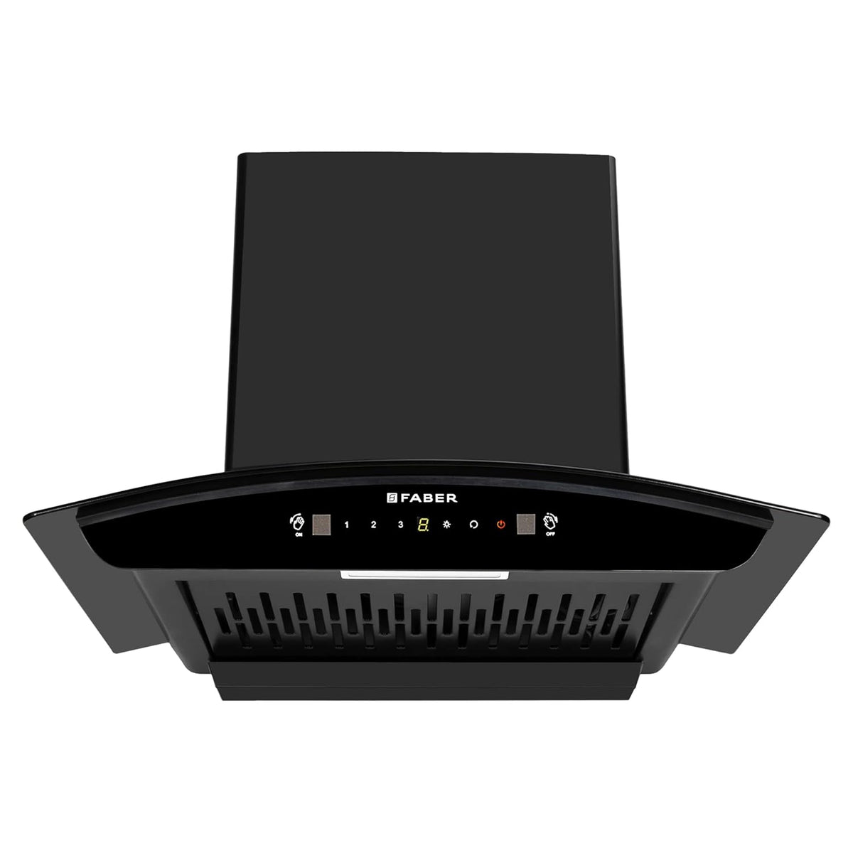 Faber Crest Pro 60cm 1350 m3/hr Filterless Autoclean Chimney | Touch & Gesture Control | Curved Shaped | Wall Mounted|8Y
