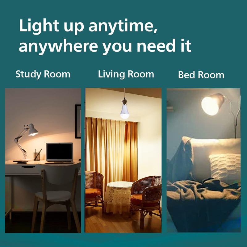 Philips 10W B22D LED Emergency Inverter Bulb (Cool Day Light/Crystal White, Pack of 1)
