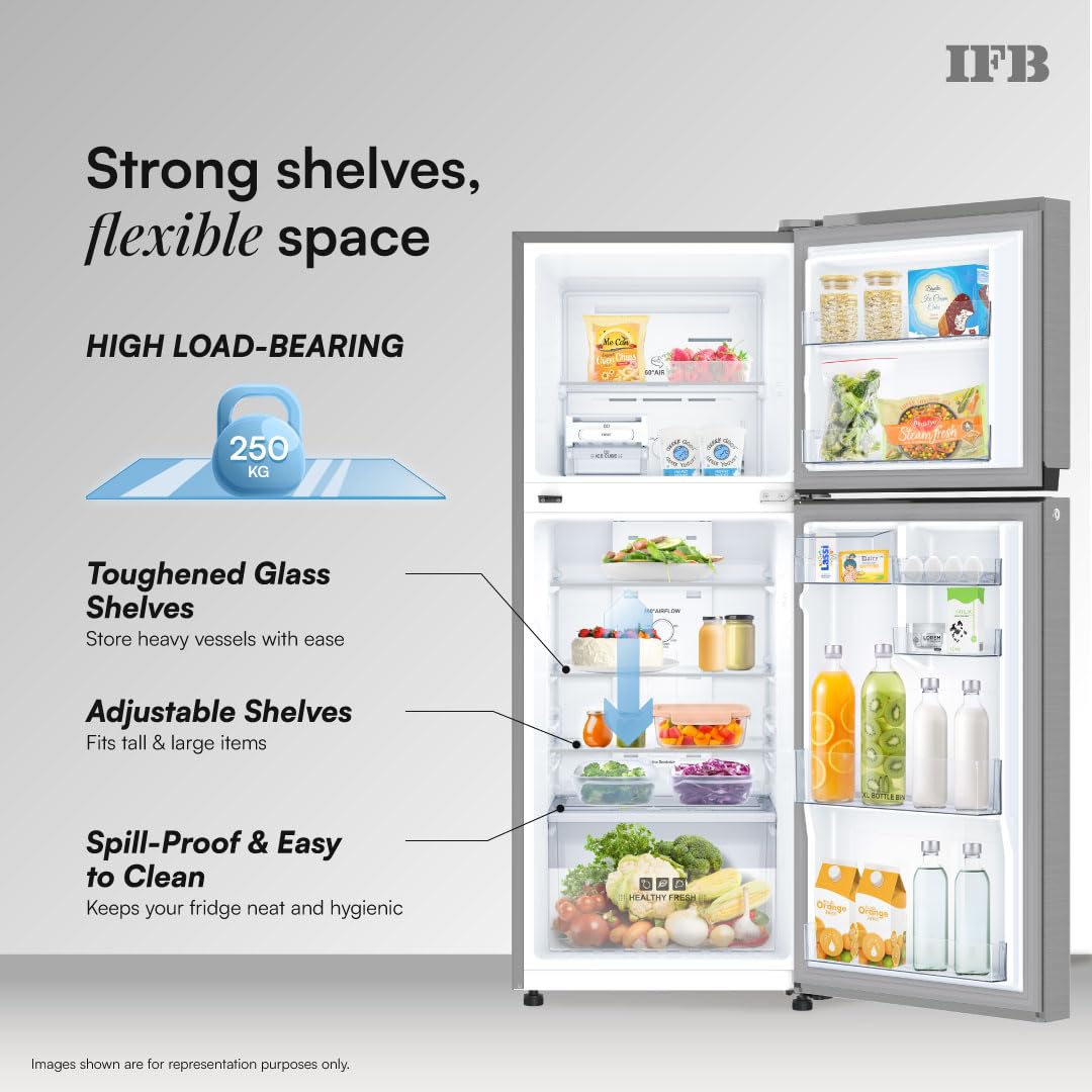 IFB 241L 2 Star 10-in-1 Convertible, Advanced Inverter Frost-Free Double Door Refrigerator with 30 Hrs Cooling Retention, Turbo Freeze & 4 Year Super (IFBFF-291BYOSET)-6