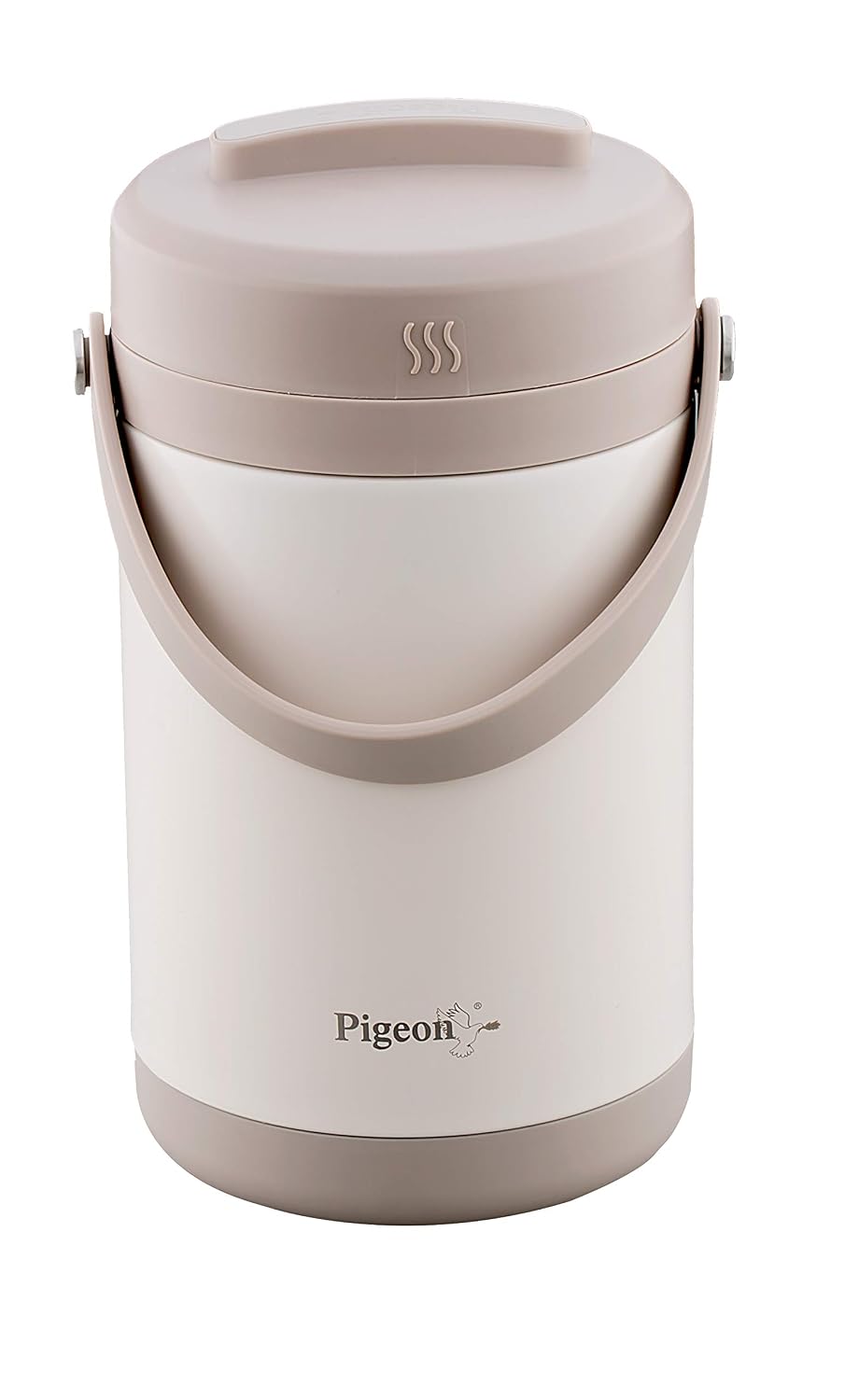 Pigeon-Fusion Vacuum Insulated Stainless Steel Lunch Box-4 Warm Grey, 25.5x15.5x27 (50405-Warm Grey)