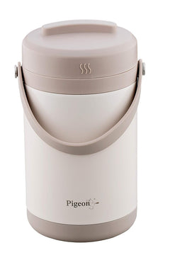 Pigeon-Fusion Vacuum Insulated Stainless Steel Lunch Box-4 Warm Grey, 25.5x15.5x27 (50405-Warm Grey)