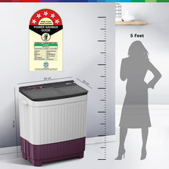 Bosch 8 kg 5 Star Semi-Automatic Top Loading Washing Machine (2025 Model, WJP802V0IN, 3 Wash Programs, Anti-Rust Body, 1300 RPM Spin Speed, Wine, 5 Years Comprehensive Warranty)
