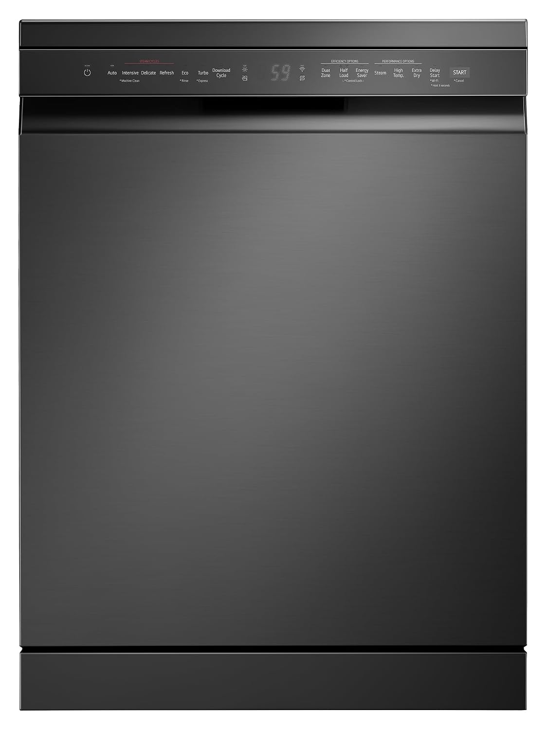 LG 15 Place Settings with TrueSteam Technology Freestanding Dishwasher (DFB435FM, Matte Black, Auto Open Door, QuadWash, EasyRack Plus-Easy to load)