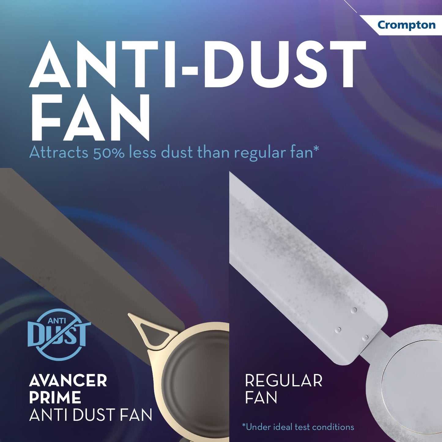 Crompton Premion Avancer Prime Antidust 1200 mm Ceiling Fan for Home | Star Rated Energy Efficicent Fans | 2 Years Warranty (Baker's Brown) (Pack of 2)