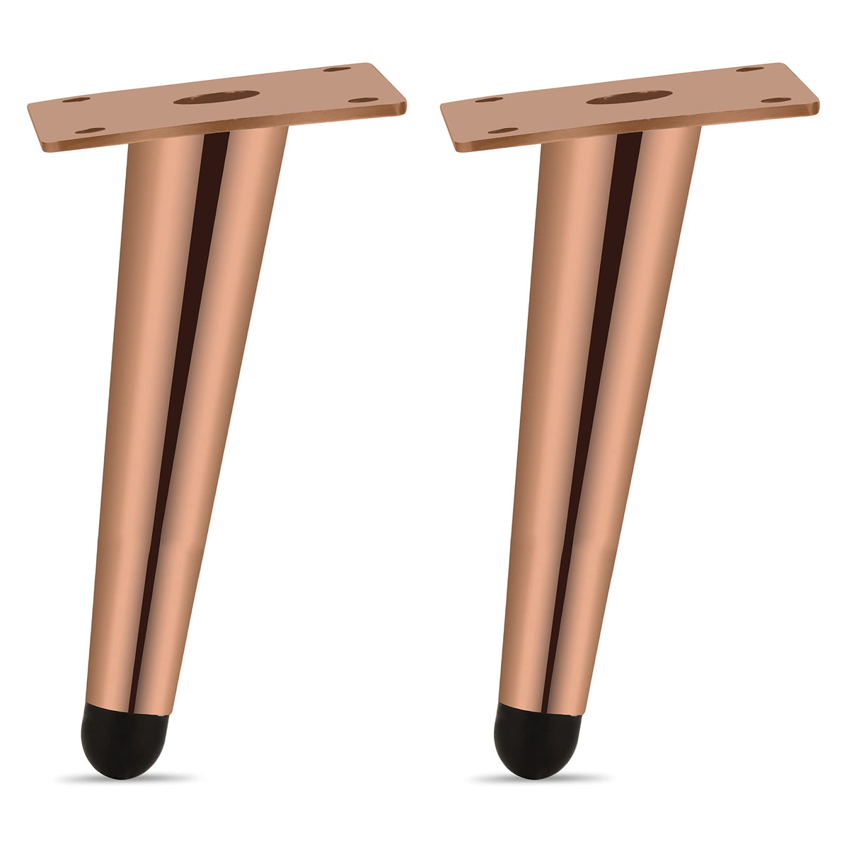 Plantex Heavy Duty Round 6 inch Spare Sofa Legs for Bed Furniture/Sofa Legs for Furniture Fitting/Table Legs/Sofa Leg Set of 2 pcs (Rose Gold)