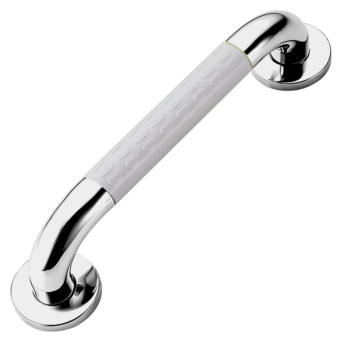 Plantex Non-Slip Toilet Support for Elderly People/304 Grade Stainless Steel Balance Support Grab Bar for Bathroom - Pack of 1 (Chrome & White)-1