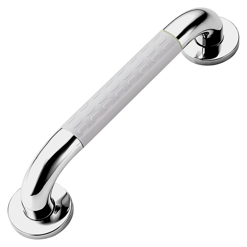 Plantex Non-Slip Toilet Support for Elderly People/304 Grade Stainless Steel Balance Support Grab Bar for Bathroom - Pack of 1 (Chrome & White)-1