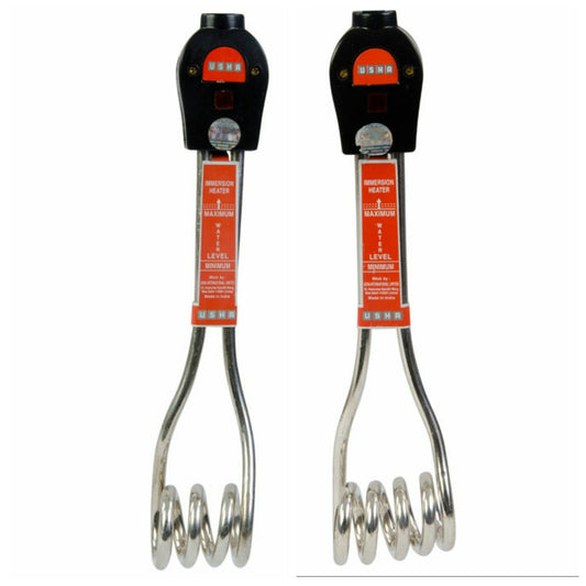 USHA Metal IH2410 & IH2415 Immersion Rod Water Heater Silver (Combo Of 1+1)Color May Vary