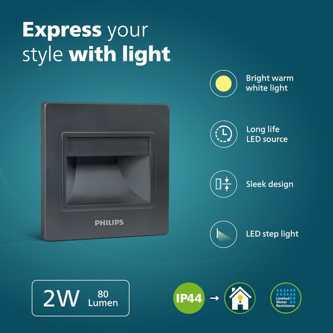 Philips 2W Decorative LED Step Light (Pack of 4)