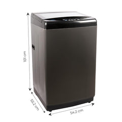 Midea 9 Kg 5 Star, Self Clean Drum Technology, Fully Automatic Top Load Washing Machine with Inbuilt Heater, 10 Wash Programs (MWMTL090FP1GHMB, Metal Body Mid Black)