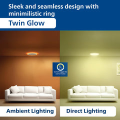 Philips 10-watt Round LED Up-Down Downlighter (Pack of 6) (Warm White + Warm White, B0D4VKTL94)