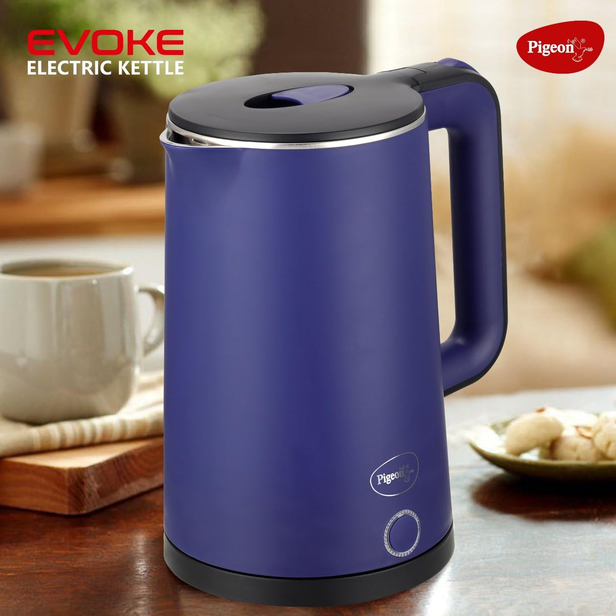 Pigeon by Stovekraft Evoke Electric Kettle with Stainless Steel Body, 1.8 Litre