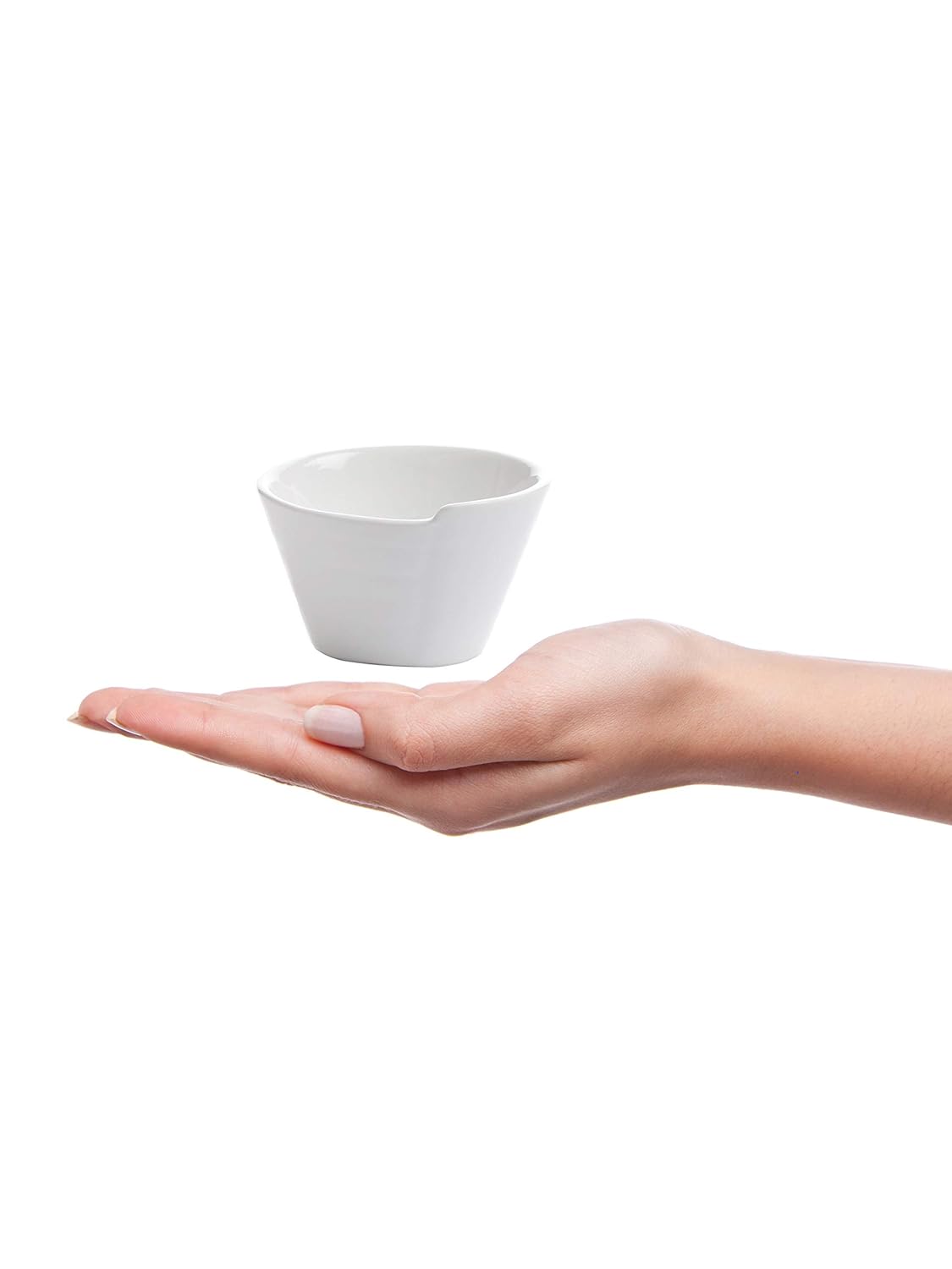 Clay Craft Basics White Ceramic Serving Bowl Set, Stackable can be Served as Dipping Bowls, chatni Bowls,Sauce Bowls, Soy Sauce and Ketchup Bowls(Set of 4)