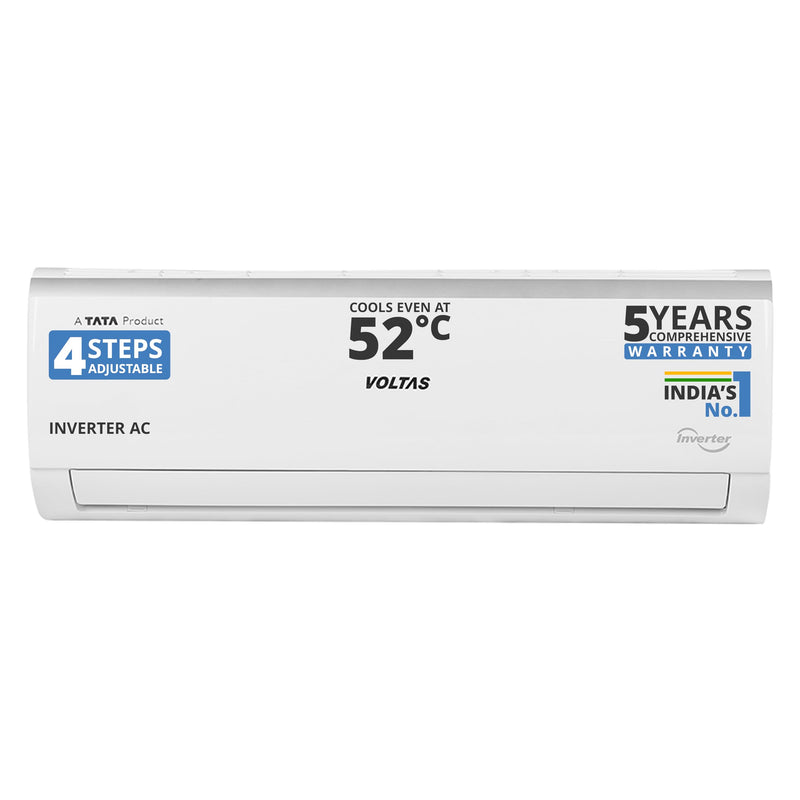 Voltas 243V Vectra CAJ 2 ton 3 star inverter Split AC |4-IN-1 Adjustable mode|Energy Efficient| Anti dust filter with Anti-microbial coating| Sleep mode | Copper Condenser Coil | White