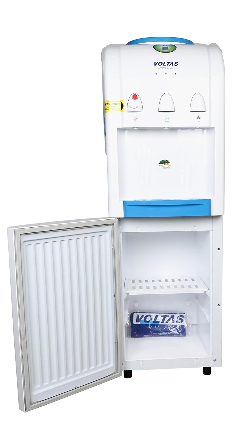 Voltas Floor Mounted Water Dispenser Minimagic Pure F with Non Cooling Storage Cabinet (White)