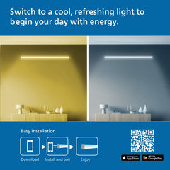 Philips Smart Wi-Fi LED Batten 24-Watt WiZ Connected (Pack of 1) (Shades of White + Tuneable + Dimmable +