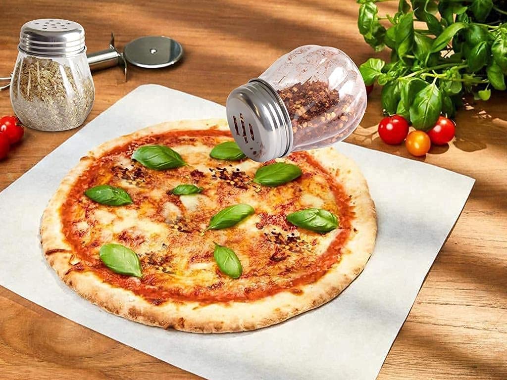 Dynore Dhol Shape Chilli Oregano Flakes Shaker Set of 8 for Kitchen and Dining Table