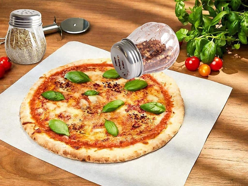 Dynore Dhol Shape Chilli Oregano Flakes Shaker Set of 8 for Kitchen and Dining Table