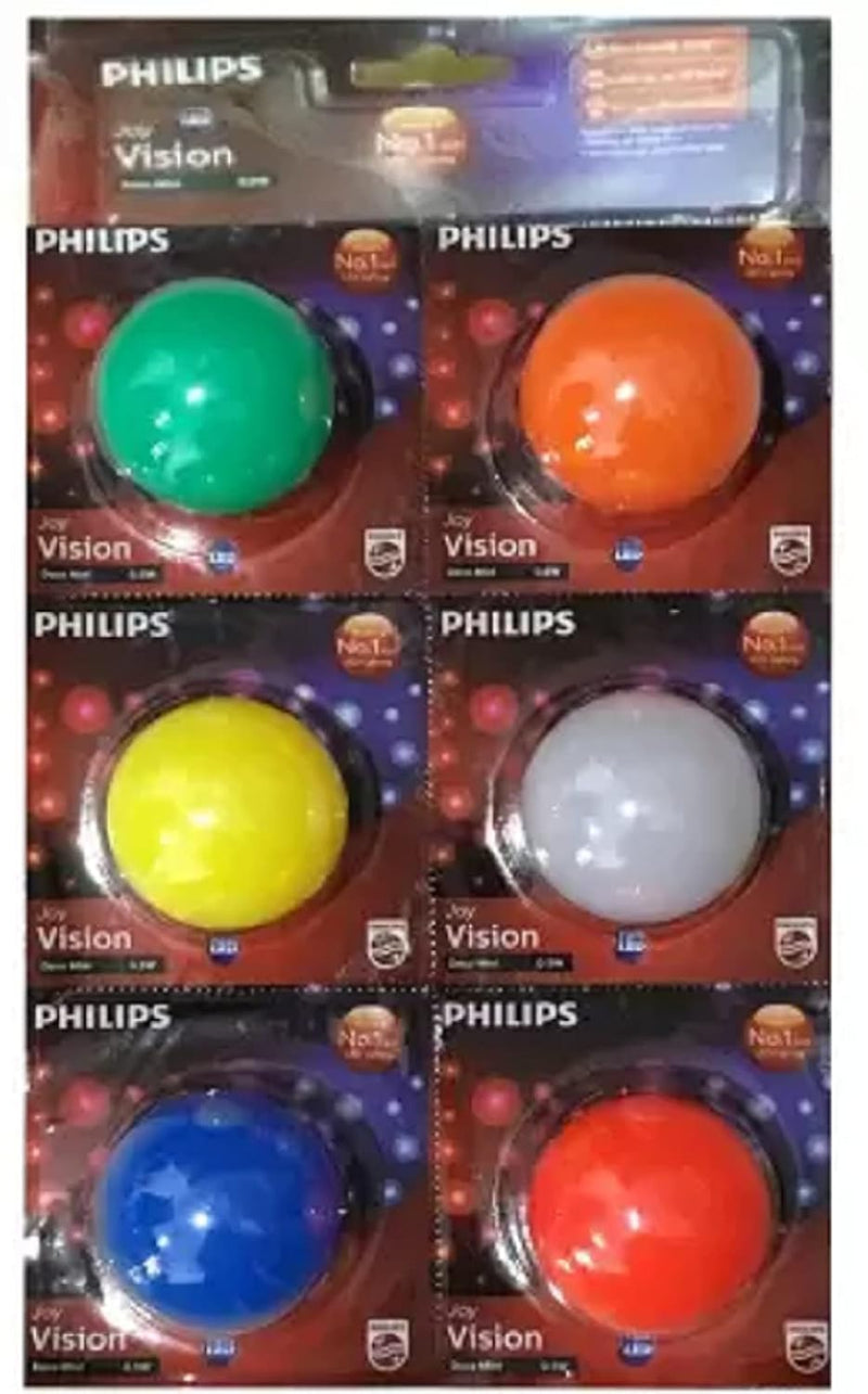 Philips 0.5 W Standard B22 LED Bulb (Multicolour, Pack of 12)