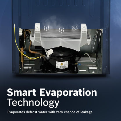 Bosch 187 L, 4 Star, Single Door Refrigerator with Industry's largest vegetable box* & Beverage space (CST18S24NI, Fine steel) 18 Hr Cooling Retention, 2.5x Faster Cooling, Smart inverter compressor
