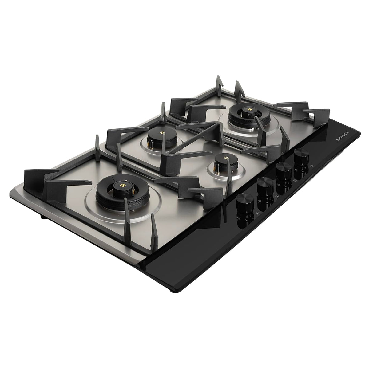 Faber 4 Burner 90Cm PNG Hybrid HOB|Auto Ignition|Flame Failure Device|2 5Kw Brass Burner|Free Installation|2yr comprehen