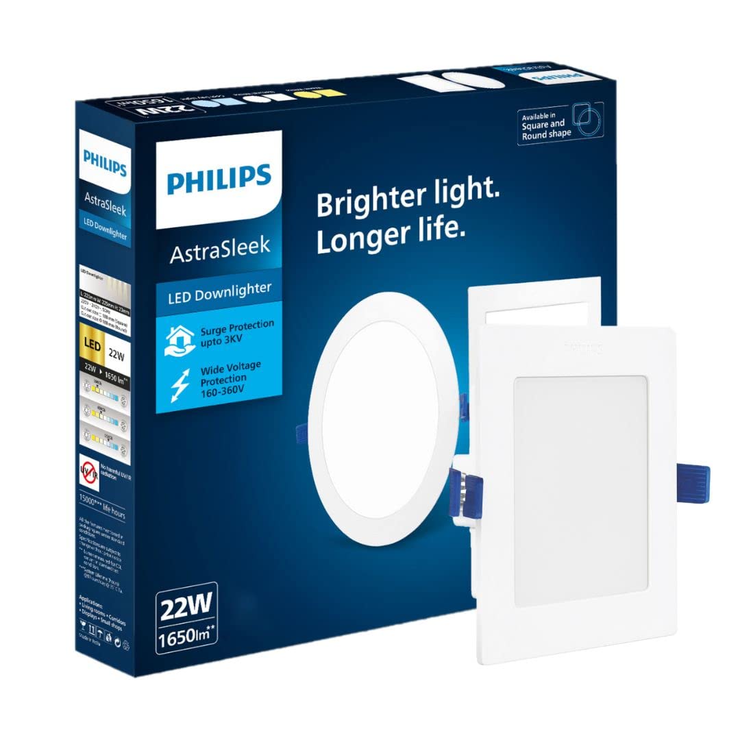 Philips Astra Sleek 22-watt Square LED Downlighter