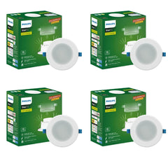 Philips Starfit 7 watt Concealed JB LED downlighter for Ceiling with 3 inch Cut-Out (Natural White, Pack of 4)