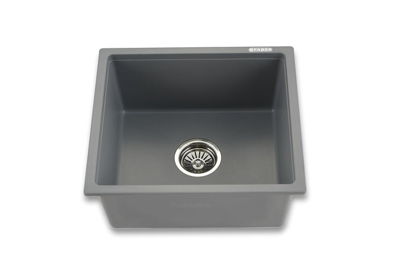 Faber Verona Ingranite18"X16"Single Bowl Sink|Includes Plumbing Waste Kit|25 Years Warranty|Silent,Scratch,Dent & Heat R