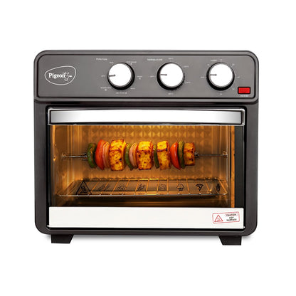 Pigeon by Stovekraft Air Fryer Oven 25L | 2-in-1 Appliance (OTG + Airfryer) | 1400 Watts | Air Fry, Bake, Broil, Toast, Defrost (Black) | Without Rotisserie