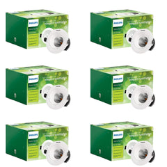 Philips 3W Astra Spot Tilt Natural White Recessed Ceiling Lamp (Pack of 6)