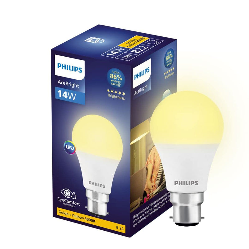 Philips 14-watt LED Bulb - AceBright High Wattage LED Bulb (Pack of 4) (Yellow, B0C3RJSD2Y)